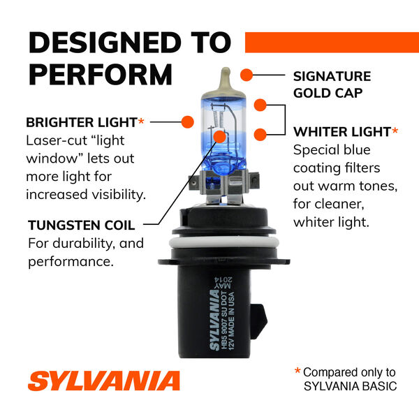 SYLVANIA 9007 SilverStar ULTRA Halogen Headlight Bulb, 2 Pack